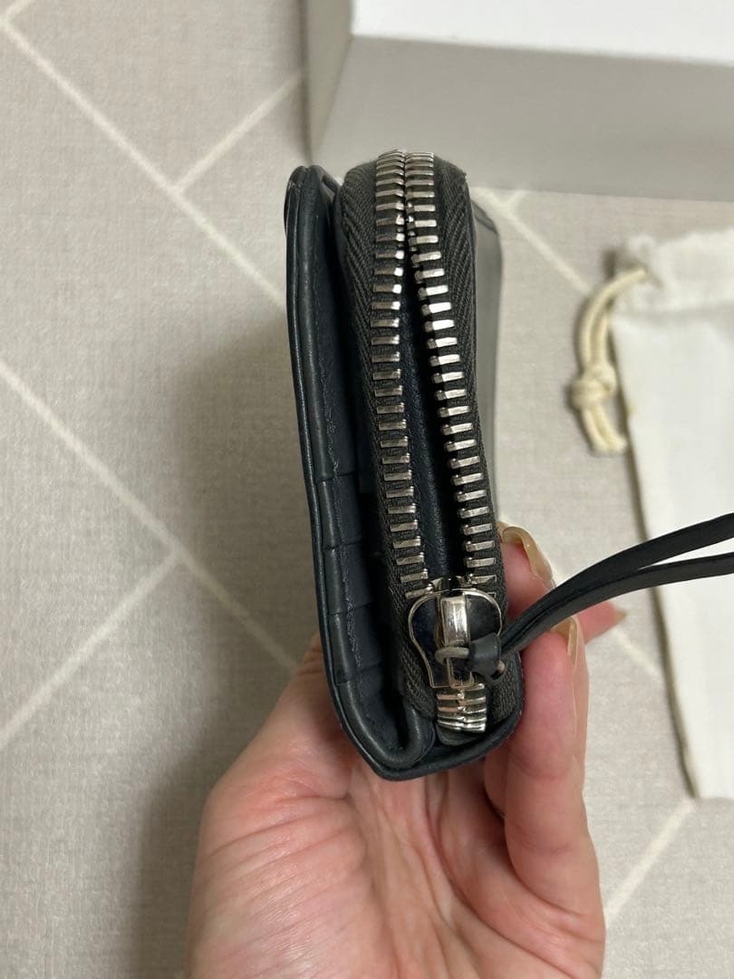 BALENCIAGA 二つ折り財布 チャコールグレー　領収書あり