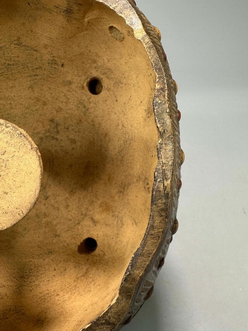 中国美術　中国宜興　紫砂　白泥　加彩紫砂獅子香炉　置物　唐物　古物