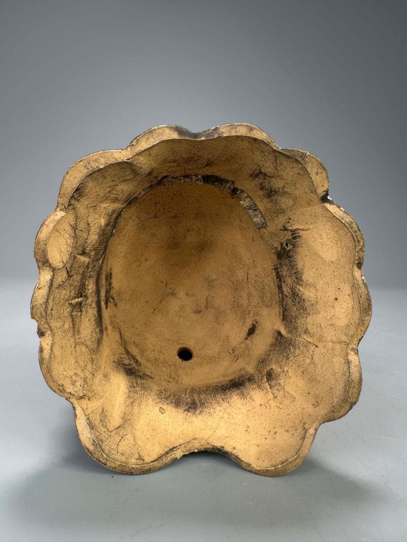 中国美術　中国宜興　紫砂　白泥　加彩紫砂獅子香炉　置物　唐物　古物