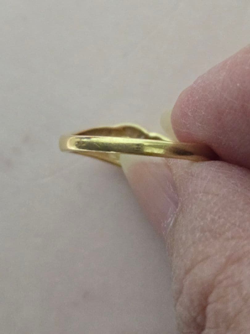 ジュエリーマキ　K18 　天然ダイヤモンドリング　10号