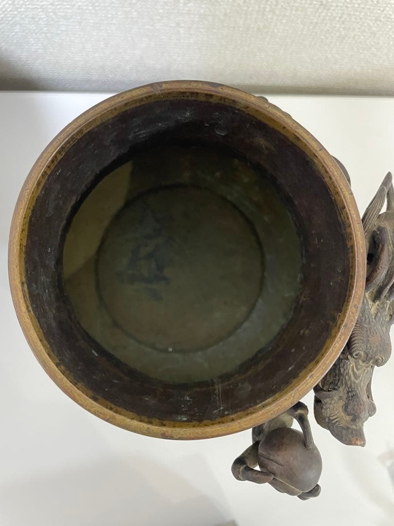 【現状品】花器 薄端 華道 花瓶 龍巻 骨董品 アンティーク 時代物 レトロ