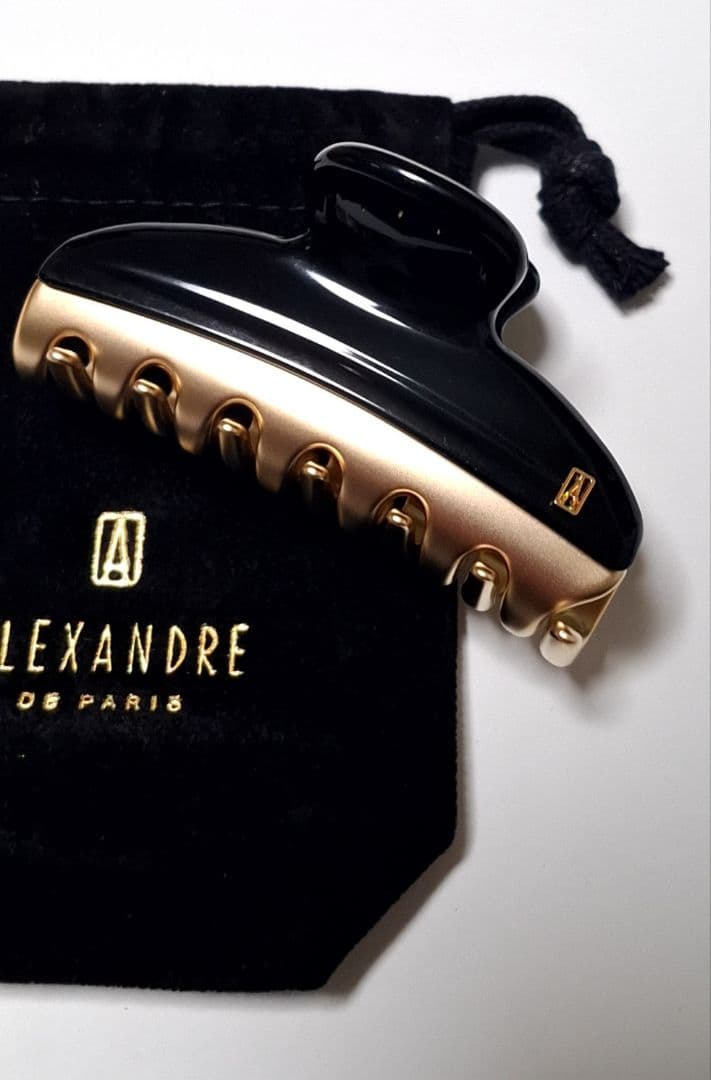 【美品】アレクサンドルドゥパリ M ヘアクリップ　人気のブラック 完売品