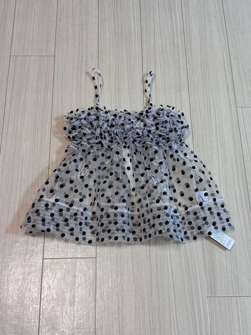 トップス POPPY WAVE GATHERED PEPLUM BUSTIER (DOT)