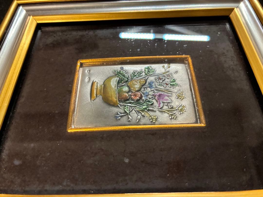 銀 SV925 アート フレーム 額縁 インテリア 風水 アンティーク 額装