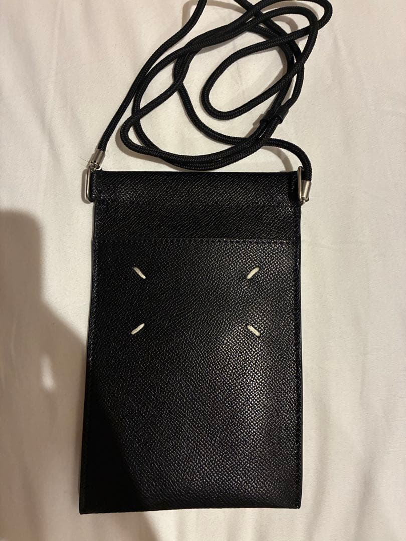 Maison Margiela ブラックスマホショルダーバッグ
