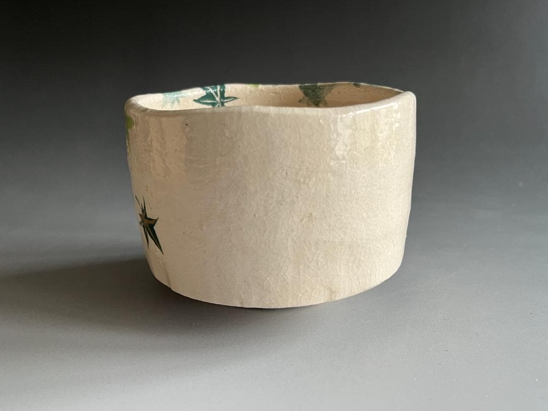 吉村楽入　白楽　青楓　茶碗　茶道具