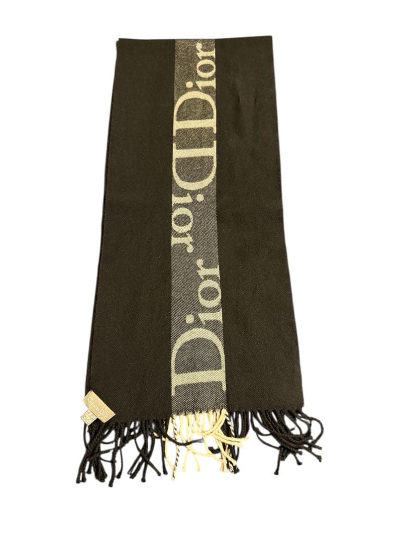 Dior ロゴ入り マフラー ブラック