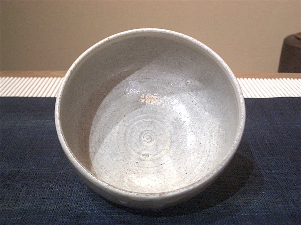 清水楽山 作　小堀遠州 花押 印銘　小服　唐津茶碗　無傷　箱無。