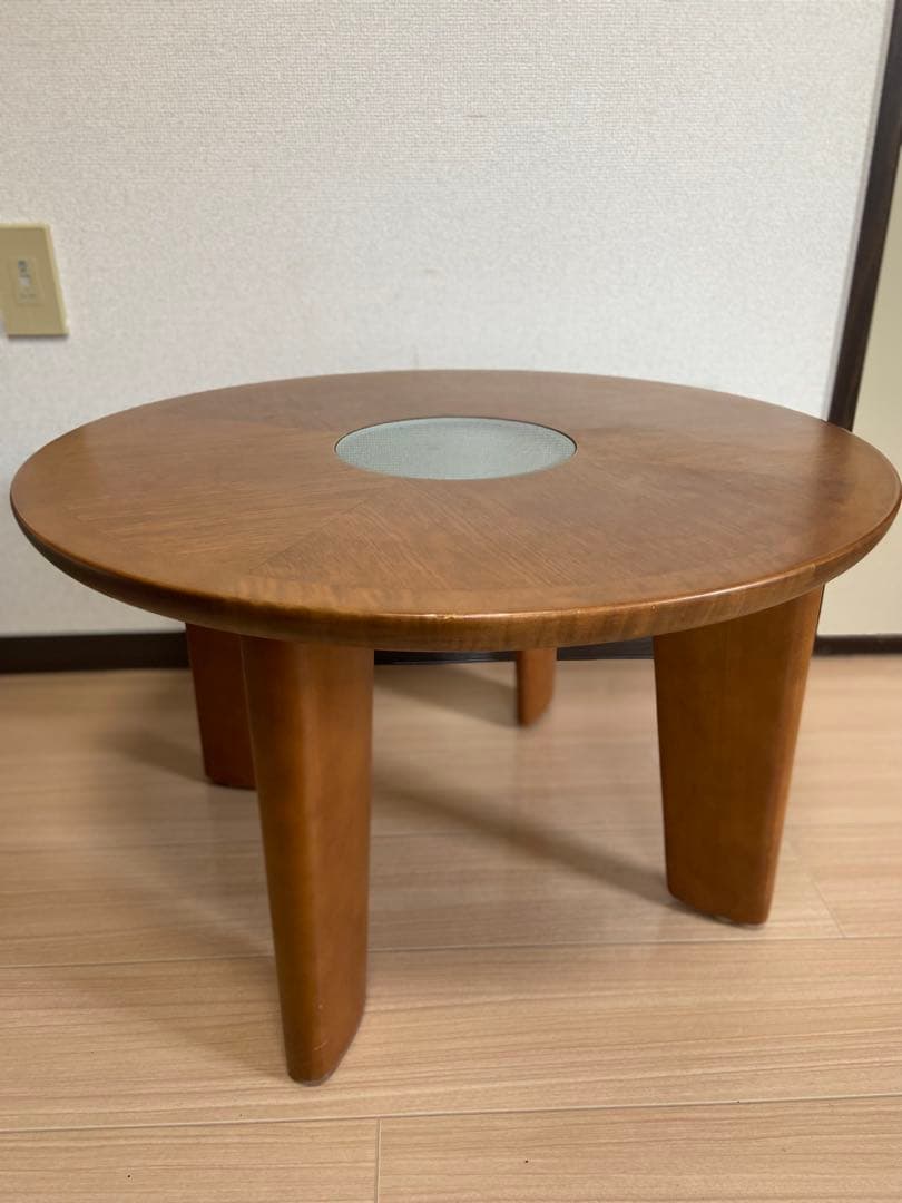 maruni マルニ木工　ちゃぶ台　ガラス　座卓　丸テーブル　円卓　サイド