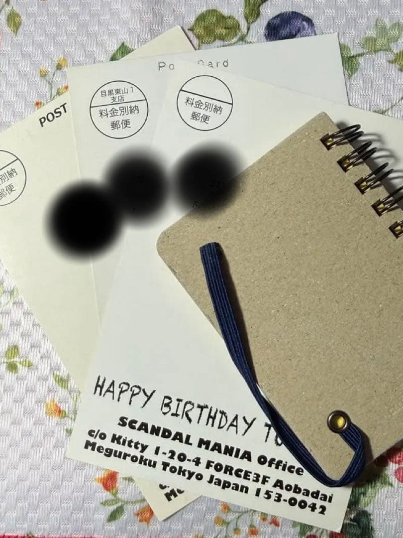 SCANDAL MANIA ファンクラブバースデーカードBirthdayCard