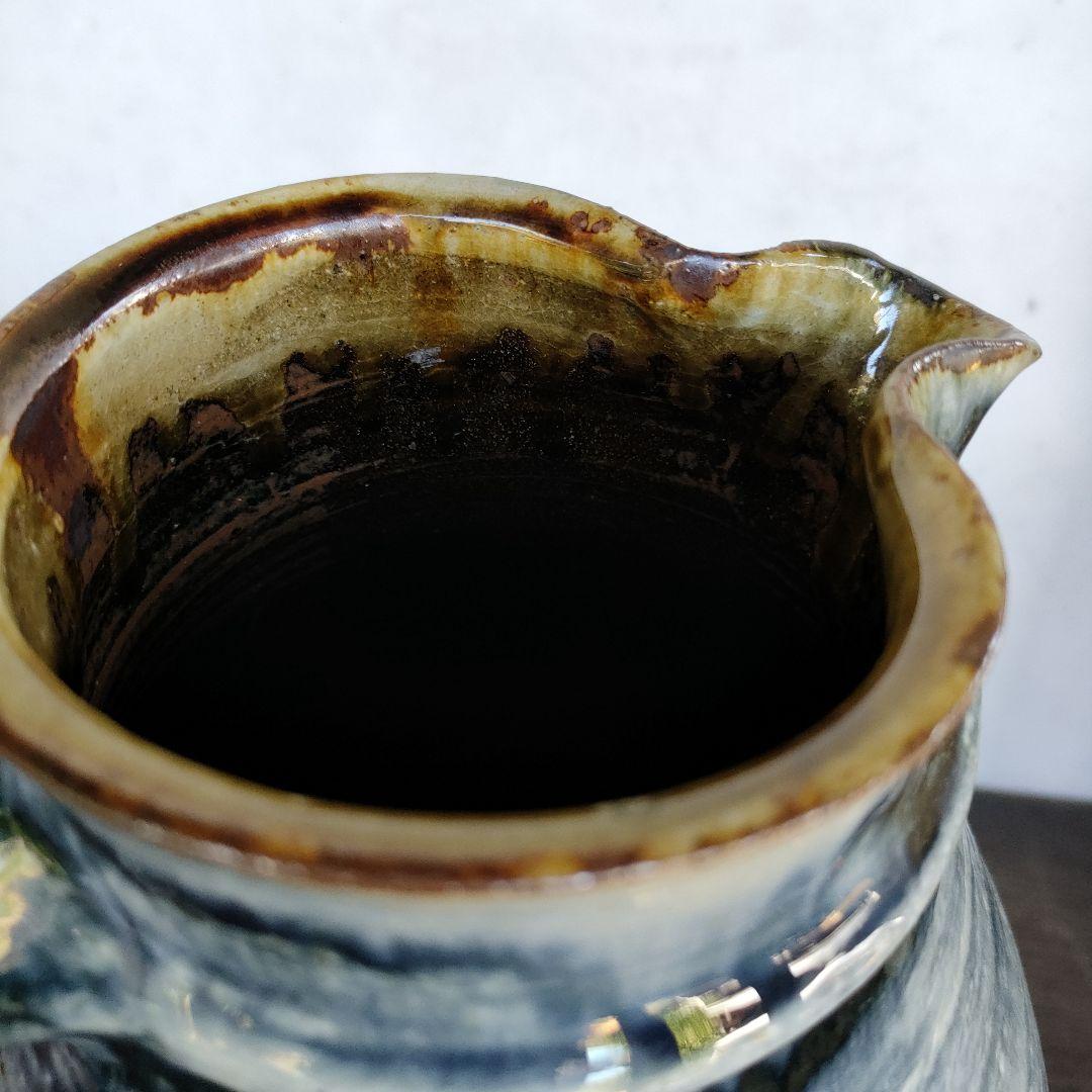 平山元康 共箱あり 水差しピッチャー高さ30cm未使用に近い陶器陶芸民藝花器花瓶