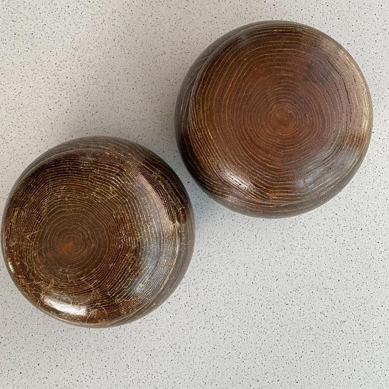 栗碁笥　特大　天然木製碁笥　職人手造り