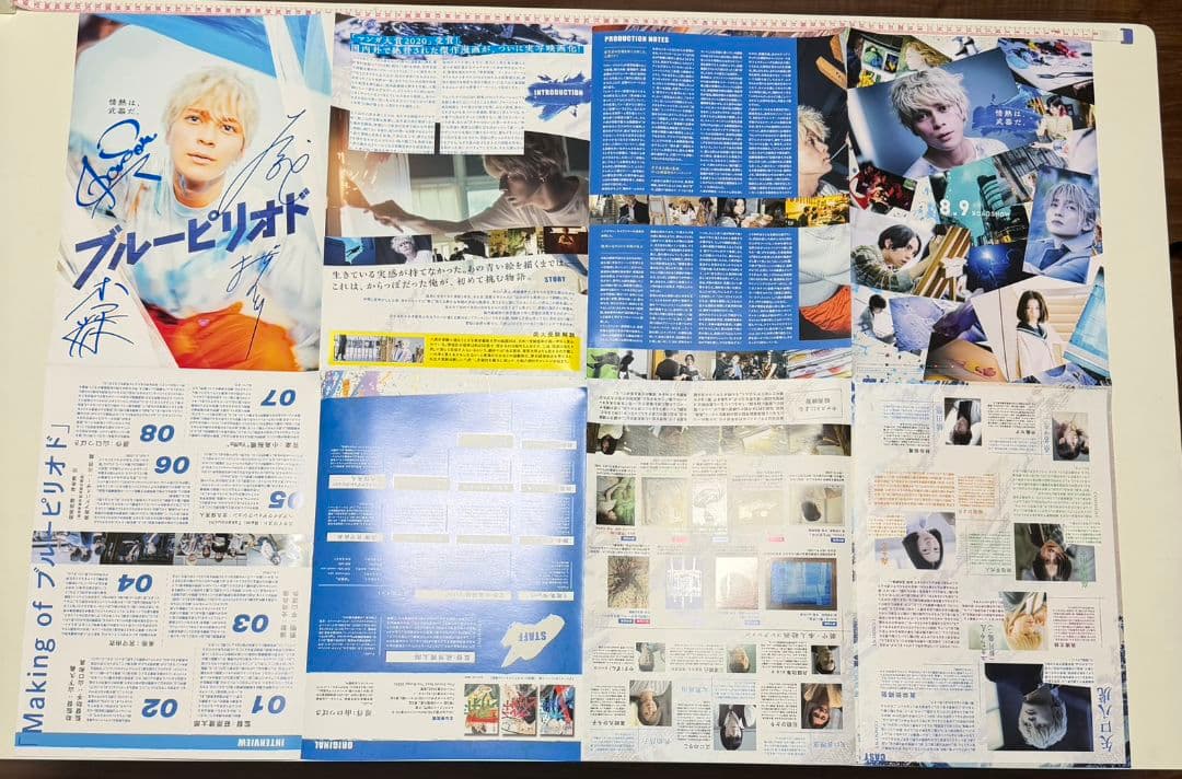 高橋文哉眞栄田郷敦桜田ひより板垣李光人　ブルーピリオド サイン入りポスター