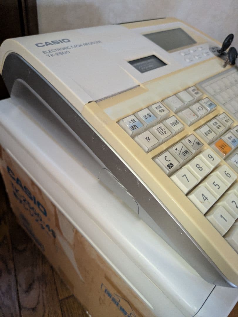 【中古品】カシオ　電子レジスター　TK-2500　ハンドスキャナー付