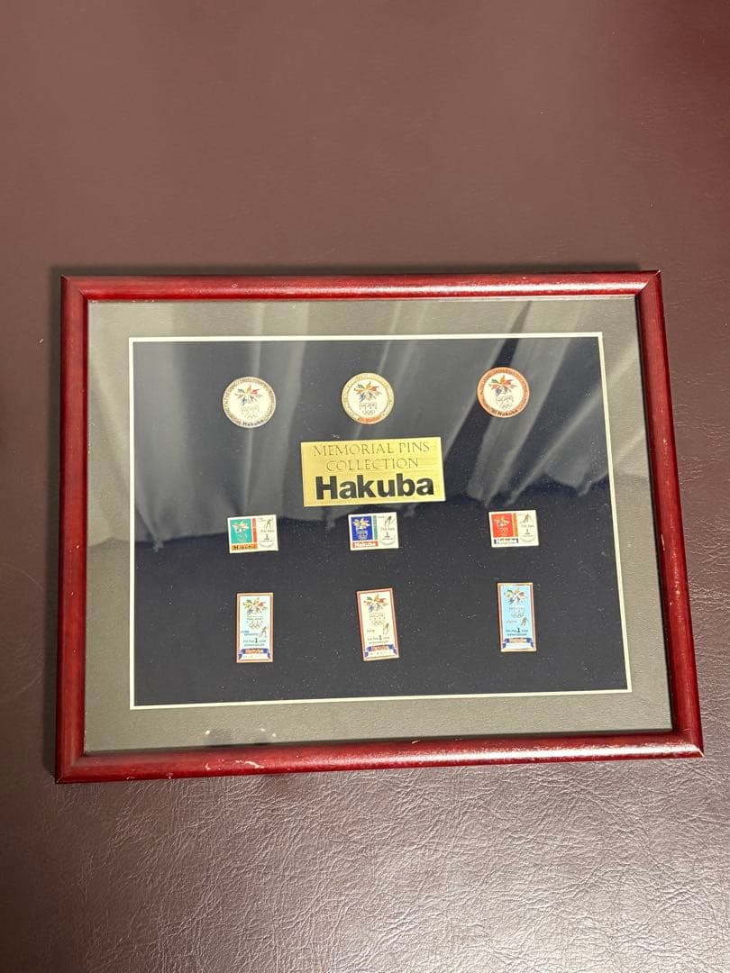 【希少・額装品】1998年 長野オリンピック 1周年記念 白馬 ピンバッジセット