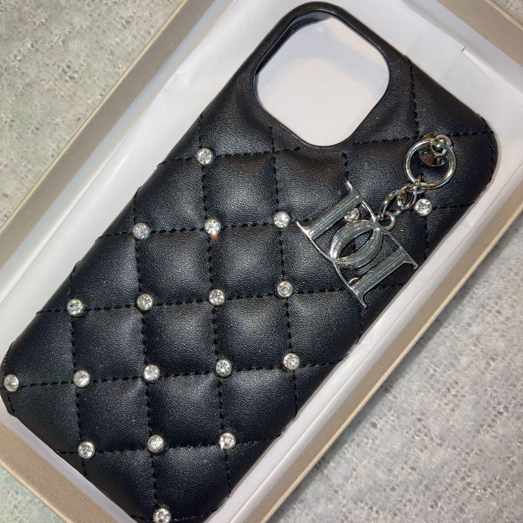 Darich キルティングビジューDDチャームiPhoneケース サイズ14