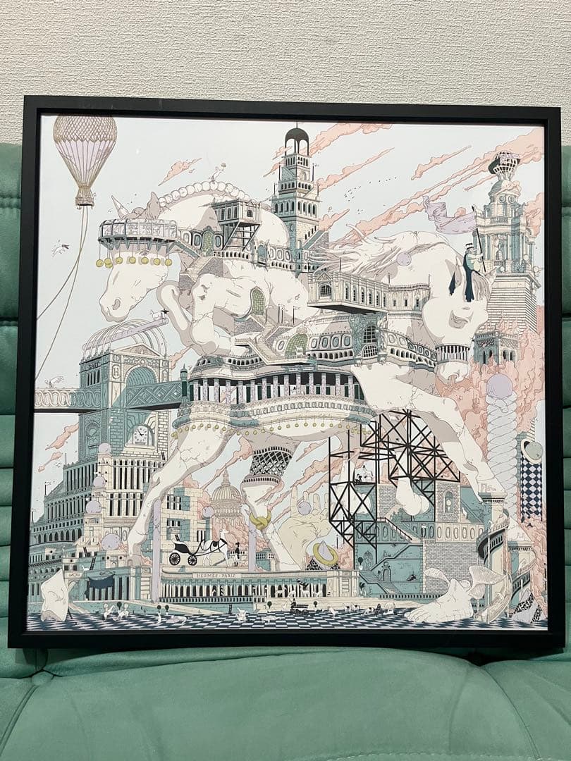 エルメス　額装　インテリア