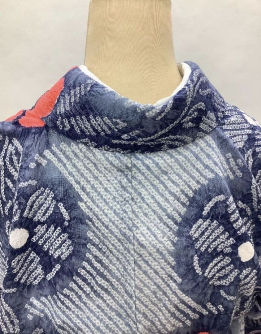 mk-0150 有松鳴海 絞り浴衣 夏 身丈159 裄66 7-22