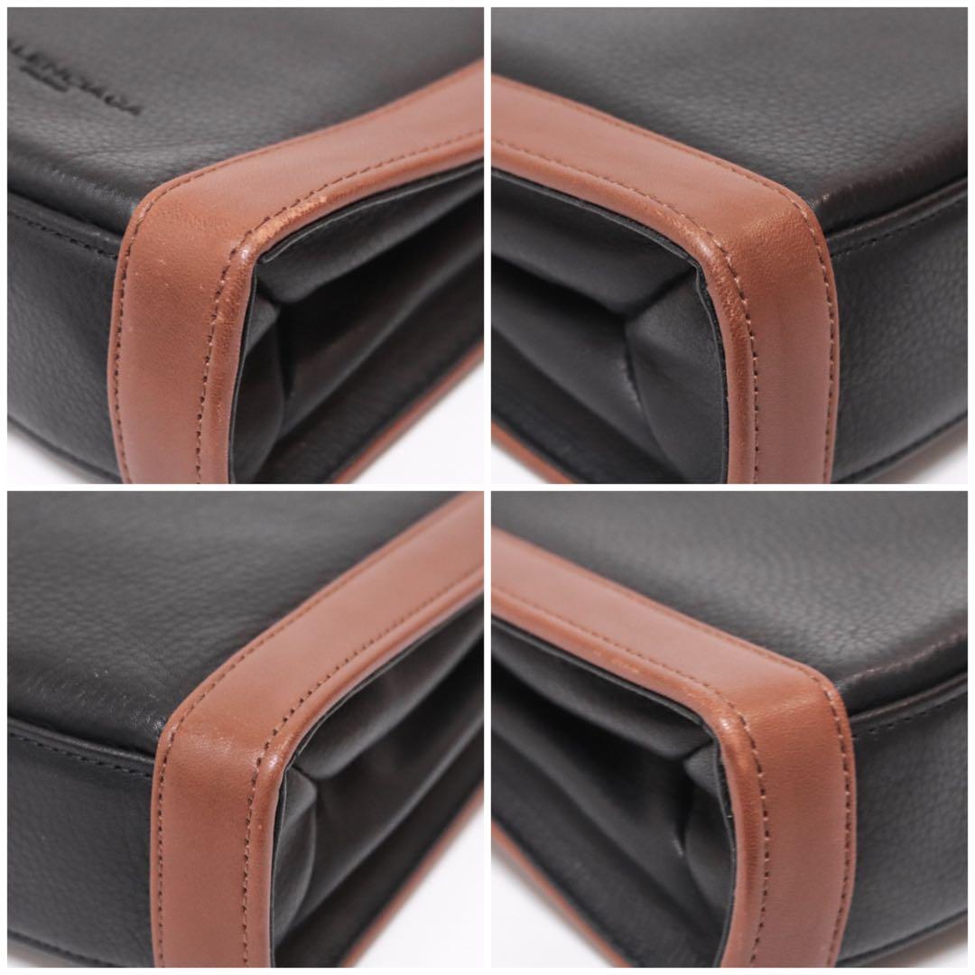 バレンシアガ ブリーフケース ペイズリー柄　レザー ロゴ型押し 黒