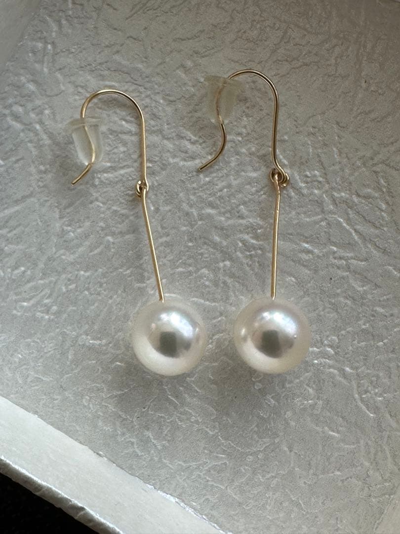 k18パールピアス☆8㎜☆伊勢志摩アコヤ真珠