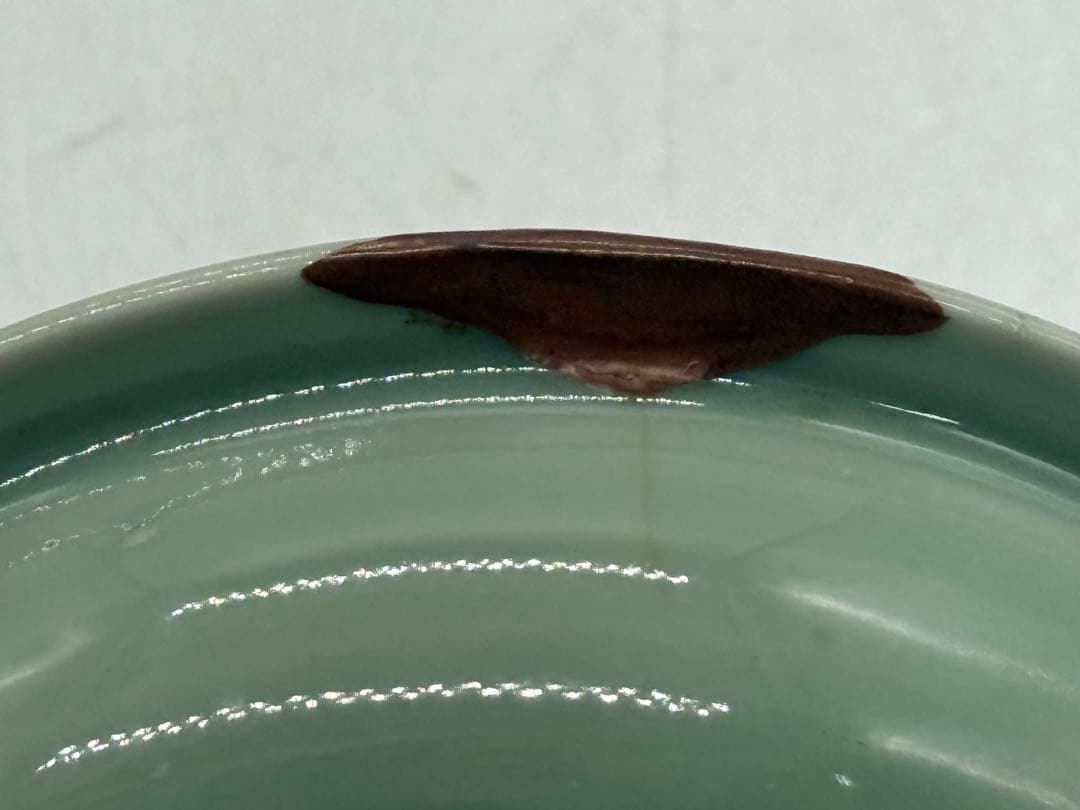 江戸　鍋島青磁　柳紋　お皿　共箱　アンティーク　送料込み260115