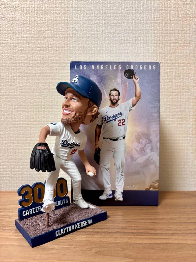 CLAYTON KERSHAW 3000奪三振 ボブルヘッド
