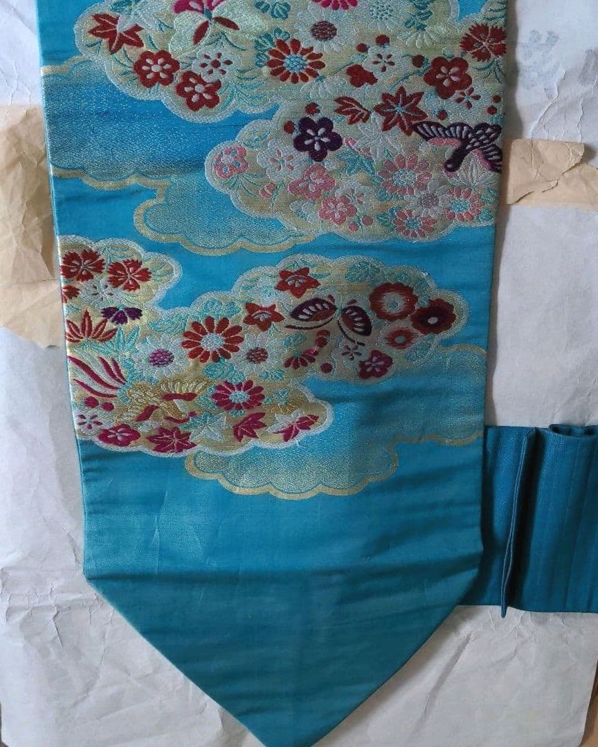 昭和レトロ　刺繍　名古屋帯