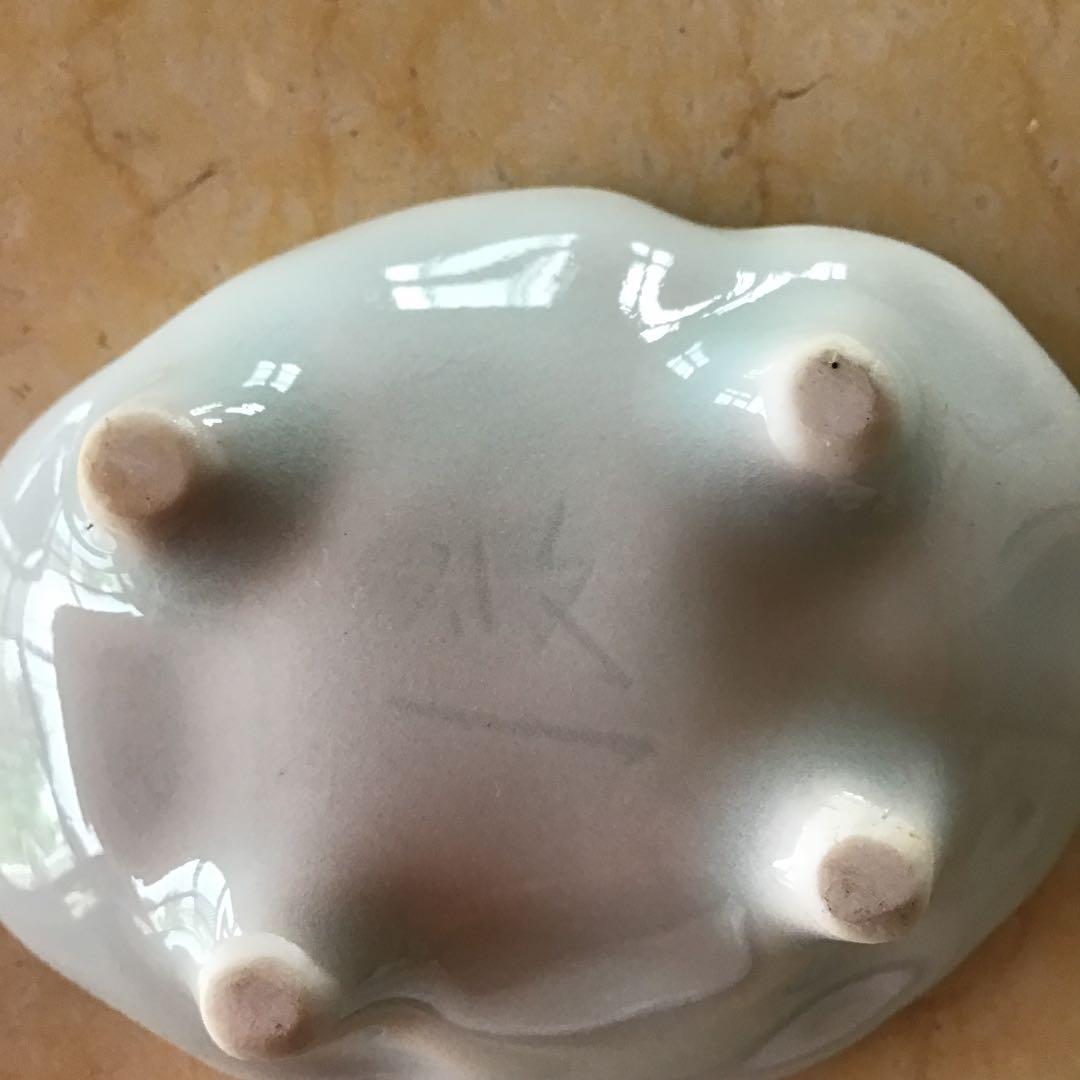 【人間国宝 近藤 悠三 こんどうゆうぞう】呉須染付 蘭絵 足付刺身皿 六客揃え