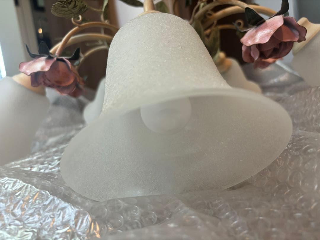 【美品】大塚家具 輸入シャンデリア シーリングライト バラ アンティー