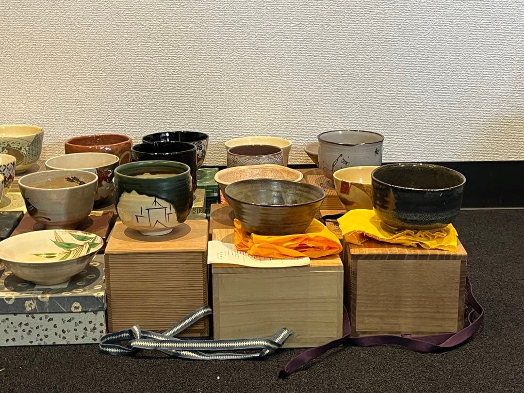 茶碗 抹茶碗 まとめて 32点 箱付 茶道具 陶器 京焼 紫雲 英香 赤雲 光臣