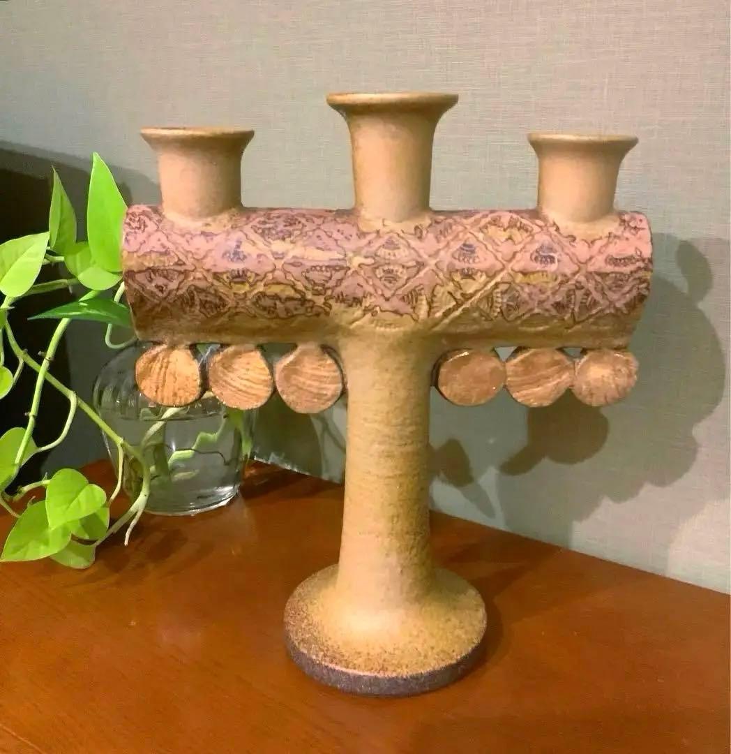 リサラーソン　メダリオン　ヴィンテージキャンドルホルダー置物