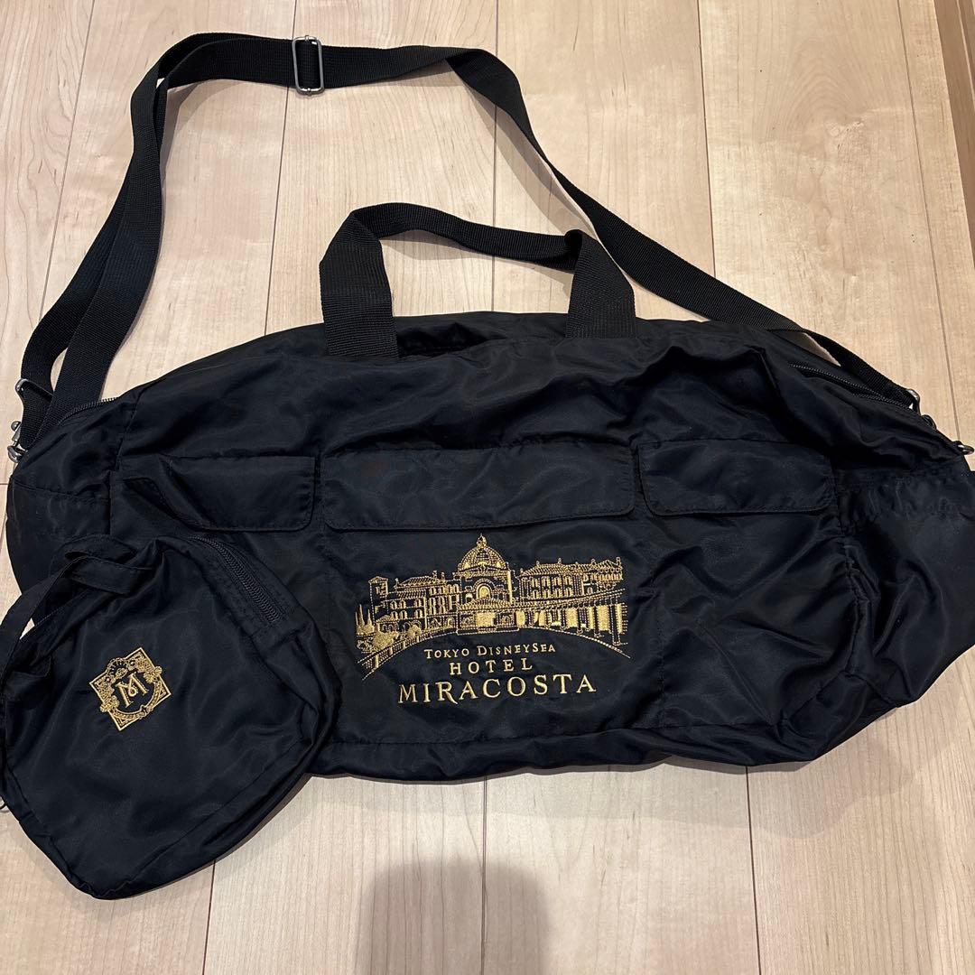 【激レア】ディズニーシー　ミラコスタ ボストンバッグ　収納ポーチ付き