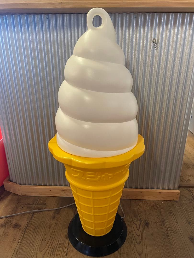 ソフトクリーム型ライト 電飾看板 ソフトクリーム看板 レトロ 照明ライト