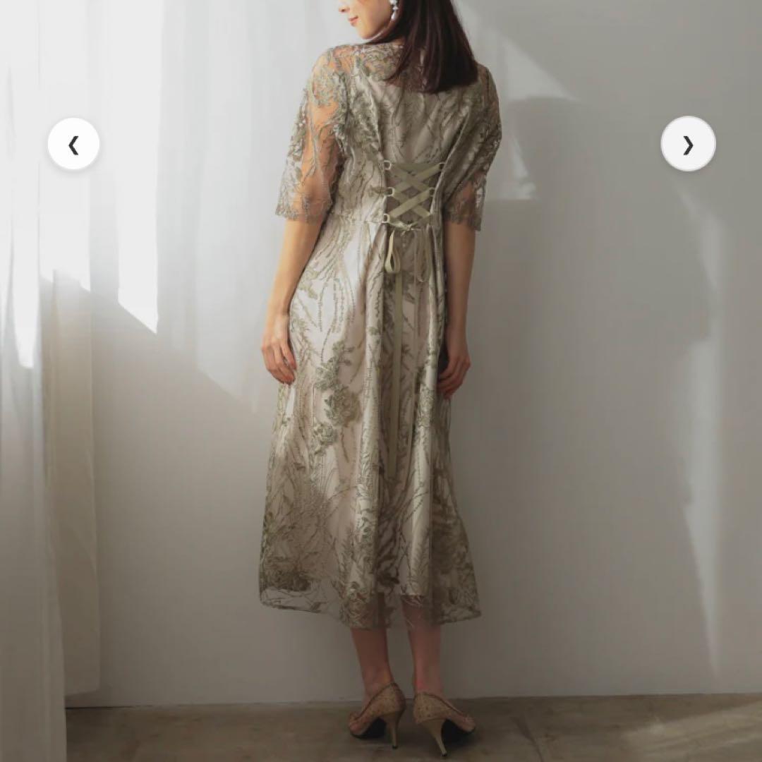 【クリーニング済】haremode　エンブロイダリーチュールドレス　3L