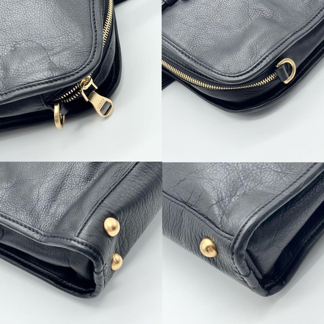 LOEWE ロエベ ヘリテージ ビジネスバッグ 2way レザー ショルダー 黒