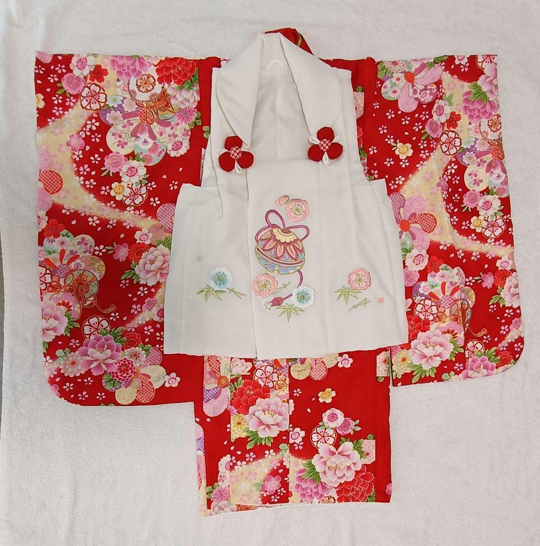 美品　京都花ひめ 被布セット 七五三 着物 3歳