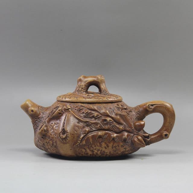 石ひしゃくです壺 紫砂壺・紫泥急須・茶壺・茶道具  宜興紫砂