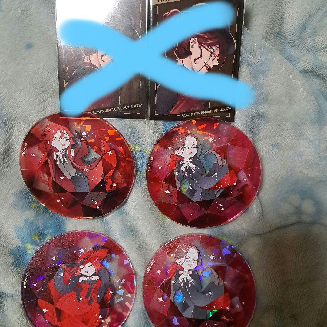 黒執事 缶バッジ アクリルコースター グレル