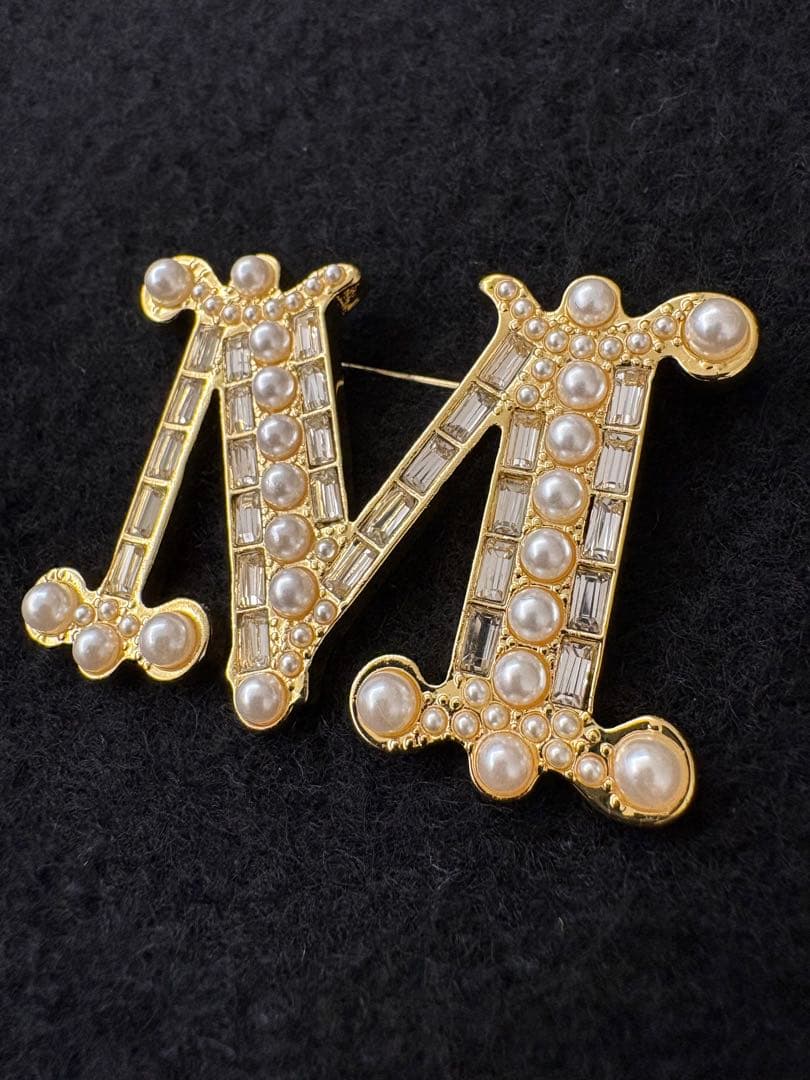 MAXMARA マックスマーラ ブローチ パール