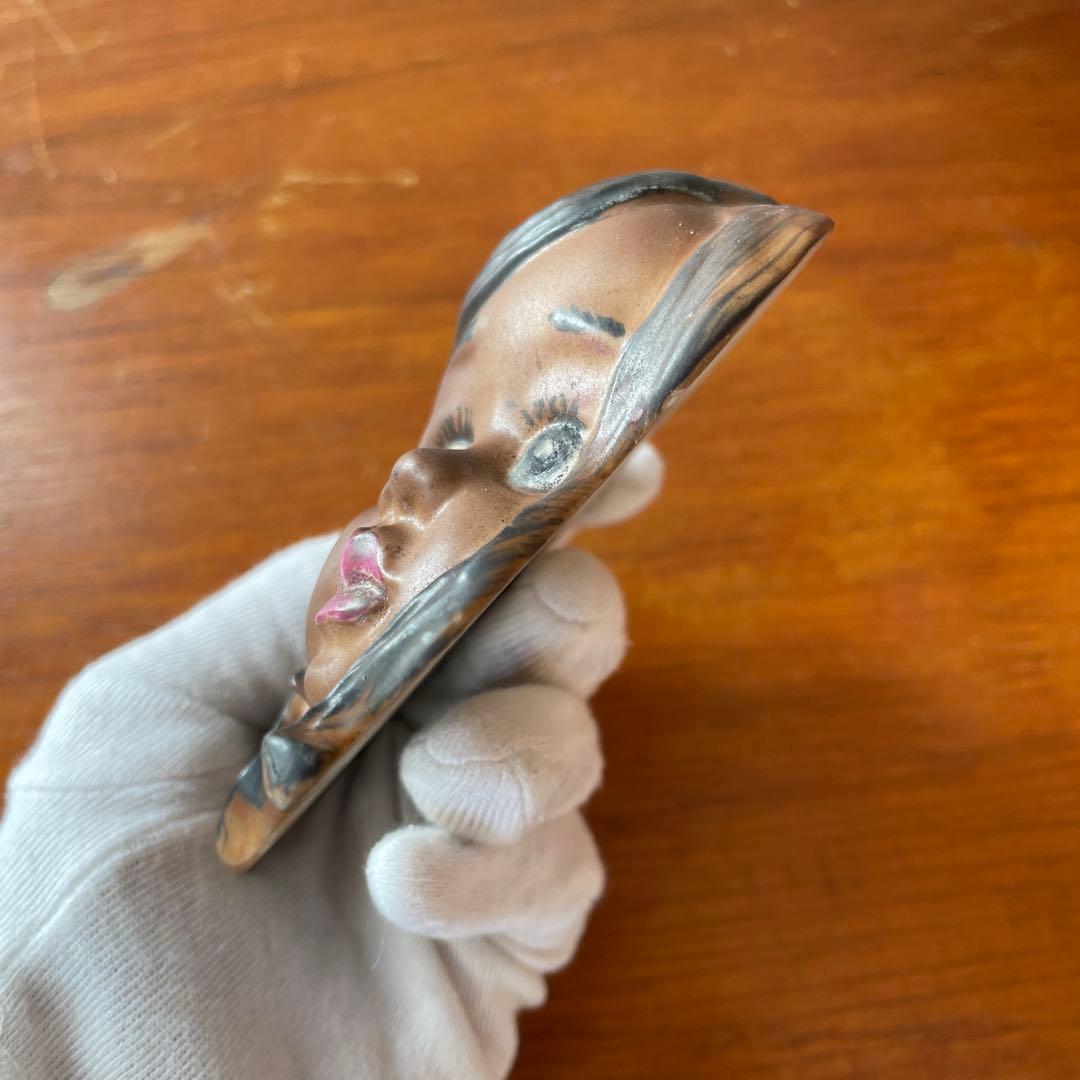 ミッドセンチュリー　50’s 壁掛け　女の子　顔　ヴィンテージ