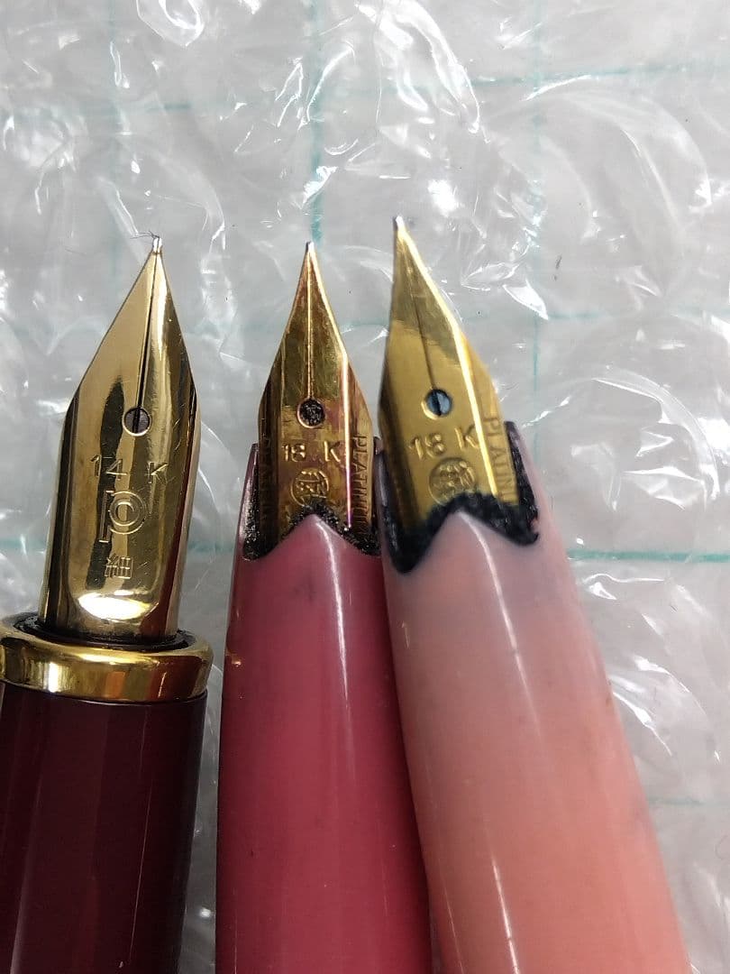 ペン先14K x３本、21K x１本、万年筆、合計４本まとめ売り