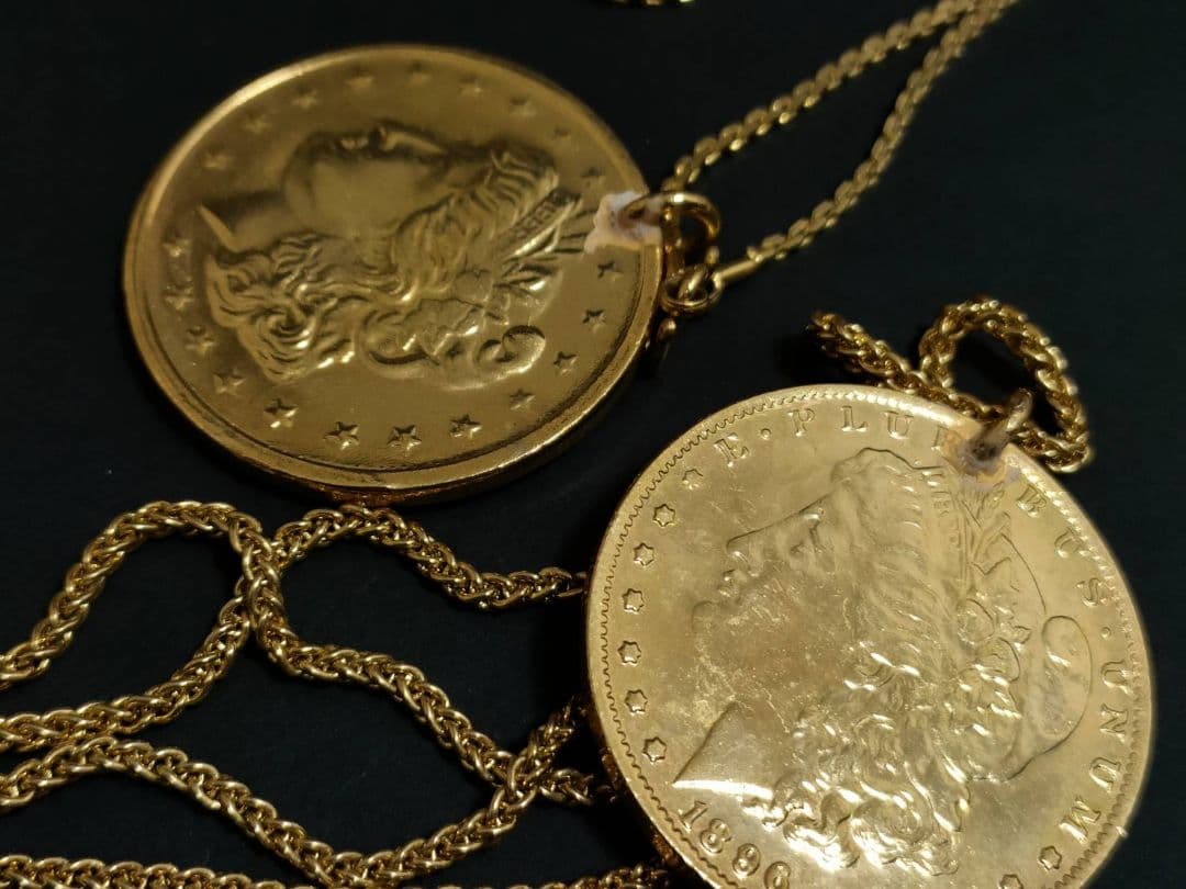 ゆ*読様 金色チェーンと金色古銭セット