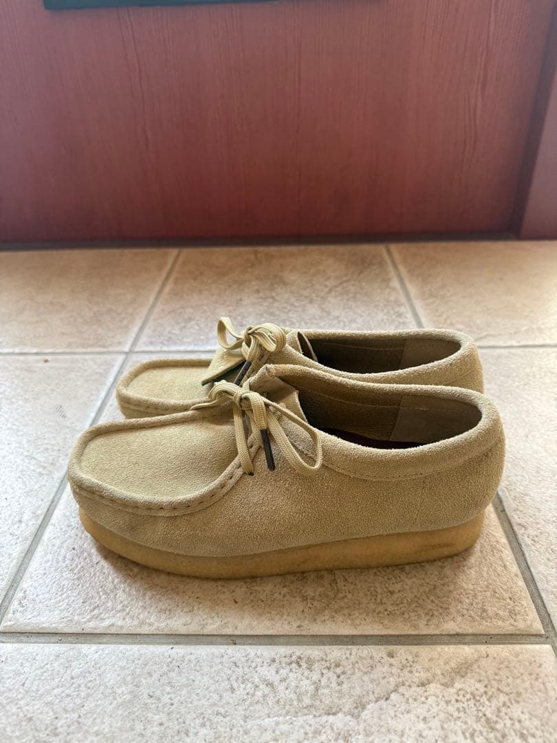 CLARKS スエード ベージュ モカシン ワラビー