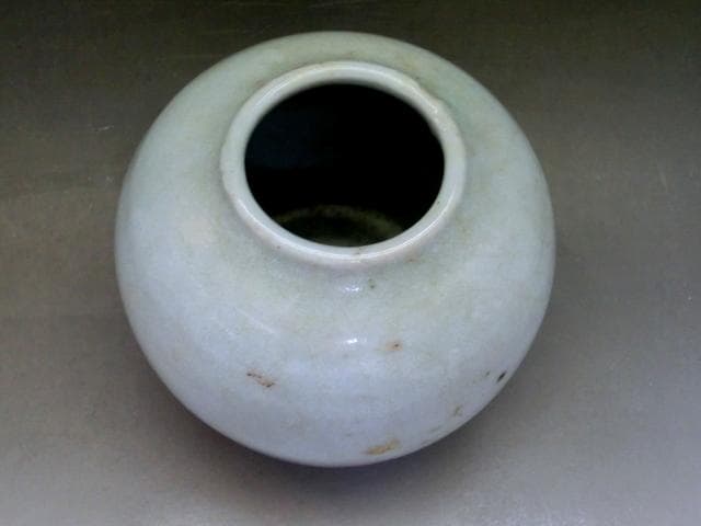 花瓶■李朝 白磁 花器 丸壺 古玩 唐物 中国 古美術 時代物 骨董品■