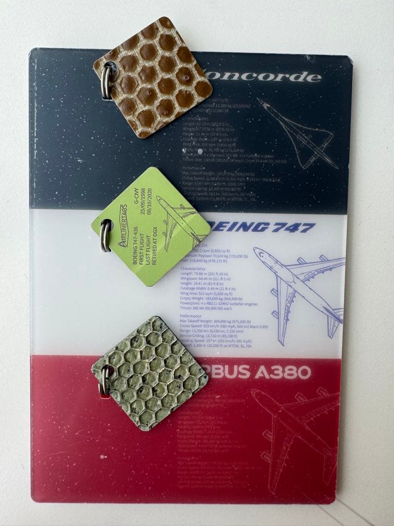 Airlinertags クラシックセット B747 A380 コンコルド