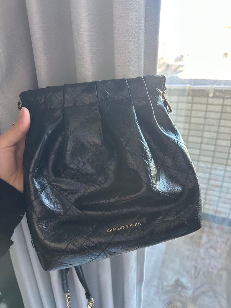 CHARLES & KEITH Duo ショルダーバッグ ブラック