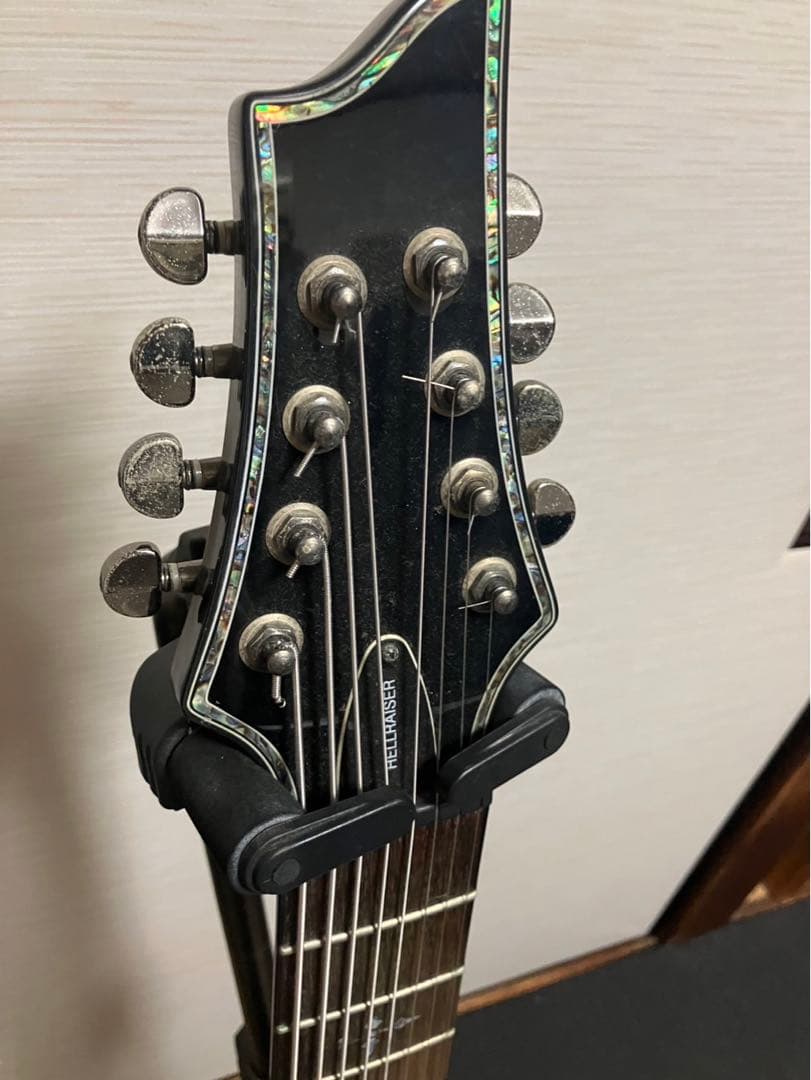 エレキギター ブラック Vシェイプ 6弦