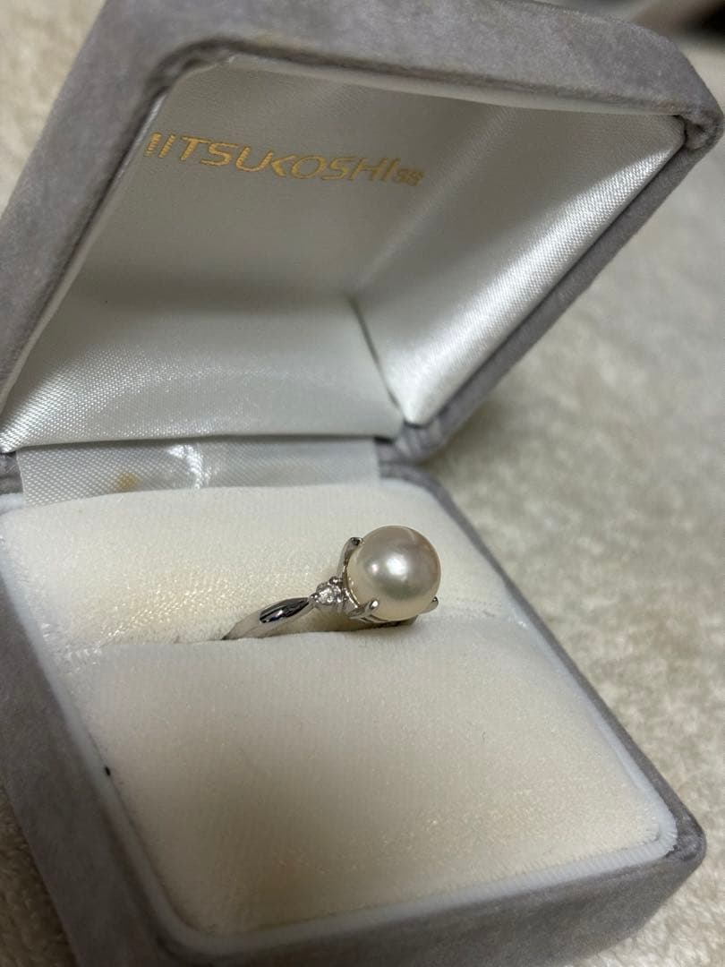 真珠指輪　pt900 MITSUKOSHI