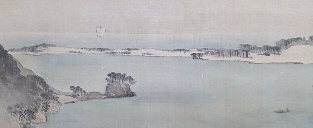 【天橋立図(大幅)】川端玉章 1018 天の橋立 京都 掛け軸 肉筆