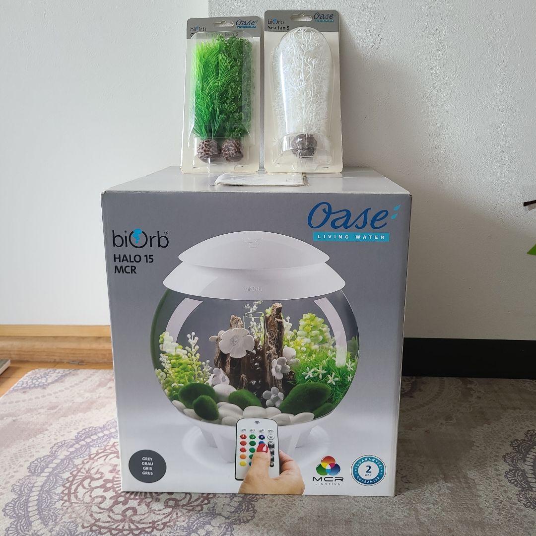 値下げ(新品未使用)biOrb HALO 15 MCR 水槽　人工水草　セット